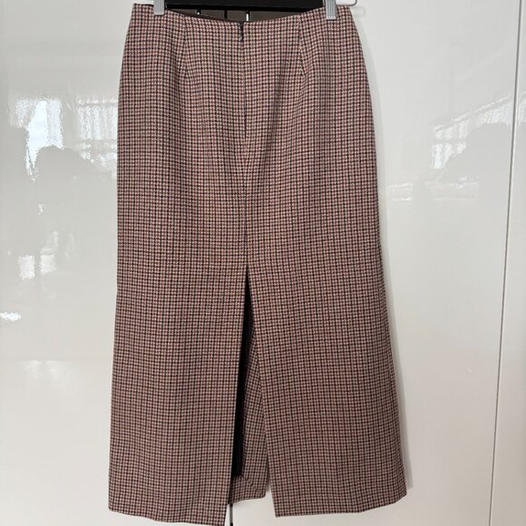 MAJE Made In France Houndstooth Midi Skirt, size 36 - Picture 2 of 5